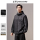 太平鳥男裝暗紋提花連帽夾克2025春新款戶外休閑釣魚服時(shí)尚茄克 黑色 第一批 L