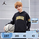 Jordan耐克AJ兒童童裝連帽衛(wèi)衣秋季男童女童上衣 正黑色 155/76(XL) 