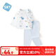 舒貝怡嬰兒衣服內(nèi)衣套裝兒童男女童秋衣秋褲薄款空調(diào)家居服睡衣藍(lán)110