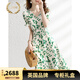 LISM輕奢國際高檔品牌連衣裙高級感2025夏季新款專柜商場女裝綠色碎花 花色 XL