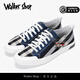 Walker Shop品牌休閑鞋男2025夏季新款男士冰絲布一腳蹬休閑板鞋透氣帆布鞋 高檔藍色【品牌男鞋 順豐速達】 40