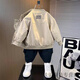 迪士尼男童棒球服外套春秋款2025新款童裝兒童秋裝男孩風(fēng)衣秋季上衣洋氣 門襟兩扣外套 卡其色 110