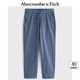 ABERCROMBIE & FITCH男裝25春季美式慵懶寬松抽繩松緊腰直筒休閑褲長褲KI130-5049 海軍藍(lán) S (175/76A)