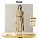ELAND衣戀連衣裙女工裝風(fēng)西裝領(lǐng)正肩a字裙擺顯瘦裙子2025夏季新款 卡其色(35)Beige L /170