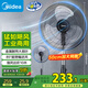 美的（Midea）【金屬鋁片】工業(yè)電風扇/颶風落地扇/空氣通風金屬扇/牛角扇/立式電風扇/大風力宿舍扇 FES45-20A