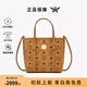 MCMToni Visetos經(jīng)典老花時(shí)尚單肩斜挎包菜籃子托特包送 干邑色MWPAATN04CO001