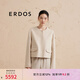 ERDOS 絲絨混紡雙層箱型立體剪裁寬松毛呢寬松通勤女短外套 香草白 M 165/84A