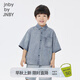 jnby by JNBY江南布衣童裝秋裝牛仔襯衫輕薄中袖柔軟不悶熱男童兒童1N7212370 992牛仔蘭 150 cm