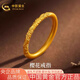 中國(guó)黃金（CHINA GOLD）櫻花黃金戒指女足金古法素圈對(duì)戒婚戒七夕情人節(jié)禮物送女友老婆 18#櫻花戒指約1.1g*甄選禮盒