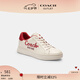 蔻馳（COACH）【七夕禮物】新款?yuàn)W萊女士COACH蛇型 HIGH LINE運(yùn)動(dòng)鞋休閑通勤 白堊彩 36.5