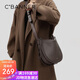 千百度 C°BANNER牛皮包包女包斜挎馬鞍包通勤單肩包輕奢生日七夕情人節(jié)禮物送女友