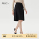 PRICH【零染】簡約通勤半身裙套裝2024秋季新款設(shè)計感顯瘦A字裙女 19黑色 L 170