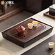 金鑲玉茶盤(pán)茶托 竹木家用簡(jiǎn)約中小號(hào)茶托中式雙層儲(chǔ)水 比翼雙飛茶盤(pán)