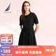 諾帝卡（NAUTICA）【商場同款】女裝春夏新款親膚舒適彈力休閑連衣裙女42DO04 黑色0TB XL