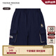 Teenie Weenie Kids小熊童裝24夏季款男童純棉刺繡休閑工裝短褲 藏青色 110 cm