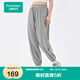 全棉時(shí)代2024夏女士涼感防曬九分褲休閑簡(jiǎn)約出街長(zhǎng)褲 信鴿灰 XL