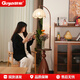 顧家中古風(fēng)落地?zé)艨蛷d沙發(fā)旁邊幾氛圍南洋復(fù)古臥室溫馨床頭柜置物臺(tái)燈 胡桃色-常規(guī)款-梅花罩-三色變光 【國(guó)貨大牌 官方正品】質(zhì)保十年