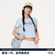MMLG 87mm 短袖t恤女夏季新款正肩修身顯瘦韓系潮牌百搭短款上衣女 淺藍(lán)色 S