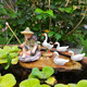 時(shí)鳥(niǎo)魚(yú)池假山造景釣魚(yú)翁老頭鴨子吸水石盆景古法養魚(yú)魚(yú)缸裝飾流水擺件 蓑衣釣魚(yú)翁+魚(yú)竿+迷你鴨群(4個(gè))
