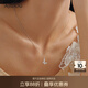 AJIDOU春日上新阿吉豆項(xiàng)鏈925銀蝴蝶優(yōu)雅女神線下同款頸鏈鎖生日禮物女 銀色 40.5cm 總長延長鏈6cm