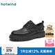 熱風(fēng)（Hotwind）商場同款輕便透氣運(yùn)動(dòng)鞋戶外通勤男鞋厚底增高休閑鞋系帶 01黑色 40 250mm