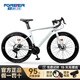 永久公路自行車變速自行車成人男女學(xué)生公路車藍(lán)圖競(jìng)技通勤碟剎單車 白色 27速 彎把 輻條輪