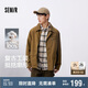 森馬（Semir）工裝外套男拼接燈芯絨翻領(lǐng)夾克秋季情侶裝寬松上衣101524108201
