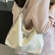 乖可愛(ài)托特包女2025新款大容量通勤雙肩包四季百搭鏈條單肩包高級感背包 米白色