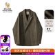 William fox&sons新復(fù)古回潮仿麂皮絨小西服男輕商務(wù)復(fù)古寬松易打理便西休閑西裝男 咖色(雙排扣） 2XL /54