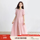 茵曼（INMAN）純棉歐若風(fēng)法式連衣裙2025夏季新款氣質(zhì)顯瘦通勤簡(jiǎn)約A字長(zhǎng)裙 磚粉色 M