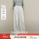 茵曼萊賽爾棉法式解構(gòu)微O型牛仔褲2025秋季女裝新款顯瘦寬松褲子 珍珠白 26