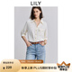 LILY2025女裝春夏氣質(zhì)通勤款舒適寬松垂墜感百搭休閑七分袖襯衫 604米白 XL