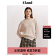 ELAND衣戀毛衣女羊毛混紡魚鱗紋肌理感慵懶上衣 燕麥色(33)OATMEAL L 170