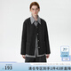 范思藍恩輕薄寬松顯瘦絎縫短外套女秋冬2024新款肌理感棉服14568 黑色 M