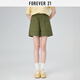 FOREVER21短褲女2025年夏季新款松弛工裝休閑寬松短款百搭顯瘦闊腿褲 綠色 M