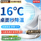 NIYEVN【一秒速凍丨秒降16°C】桌面小風(fēng)扇小型制冷空調(diào)扇電風(fēng)扇家用空氣循環(huán)扇usb辦公宿舍靜音一級能效 插線版/白色-空調(diào)級冷風(fēng)-降溫400%-靜音省電