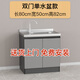 鍇源廚房櫥柜家用簡(jiǎn)易灶臺柜門(mén)不銹鋼臺面整體出租房農村廚柜水槽柜子 80cm單盆款(304加厚臺面)