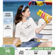 秋水伊人經(jīng)典簡(jiǎn)約圓領(lǐng)短袖T恤2024夏季新款女正肩顯瘦百搭上衣 本白 M