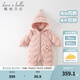 戴維貝拉（DAVE＆BELLA）新生兒羽絨連體衣保暖嬰兒衣服冬季幼兒服裝女寶外出服初生兒爬服 淺粉色 100cm（建議身高90-100cm）