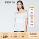 PORTS寶姿新品商場(chǎng)同款女裝甜美一字肩上衣SN8B013HPT007 白色 M (6)