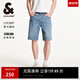 杰克·瓊斯（JACK&JONES）男裝夏季新款舒適萊卡涼感百搭彈力貓須水洗牛仔短褲225243005 E39中藍(lán)牛仔 S (170)