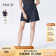 PRICH寬松休閑褶裥五分褲顯瘦闊腿2024夏新款A(yù)字薄款西裝短褲女 15灰色 M 160