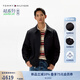 TOMMY HILFIGER【輕通勤】25新款春夏男商務(wù)休閑拉鏈翻領(lǐng)行政夾克外套04336 黑色BDS S （推薦：120-135斤）