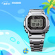 卡西歐（CASIO）G-SHOCK GMW-B5000卡西歐小方塊運(yùn)動(dòng)男士手表 防水手表 七夕禮物 GMW-B5000D-1PRN太陽能