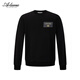 奧拉瑪（Aolama）【新年禮物】輕奢男裝衛衣個(gè)性圖案設計純色圓領(lǐng)百搭長(cháng)袖衛衣 黑色 48