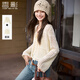 香影針織開(kāi)衫兩件套女2026春裝新款吊帶鏤空v領(lǐng)罩衫波西米亞上衣 鷺白 M 160/84A/95-110斤