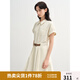 獨束大碼女裝時尚設(shè)計感襯衫連衣裙2025微胖MM中長款減齡氣質(zhì)裙子 杏仁米（短款） 3XL （尺碼：5）