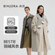 冰潔BINJORA2025秋冬新款風(fēng)衣羽絨服 95鴨絨風(fēng)衣男女同款【明星同款】 灰嵐卡其 【明星同款】 M 165/88A