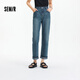 森馬（Semir）牛仔褲女復(fù)古顯瘦長褲小個(gè)子潮流2025夏季涼感直筒褲109325124003
