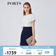 PORTS寶姿女裝春夏新品時(shí)尚Two-in-one疊片裝飾連衣裙LM8D198KWB008 丈青 M (6)